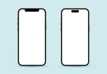 Realistic smartphone mockup blank screen vector isolated