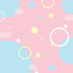 circle and dash geometric background material Stock Illustration.