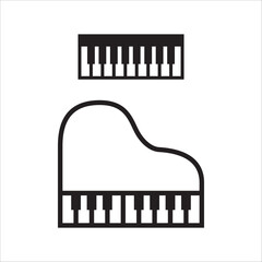 Piano vector icon. Piano flat sign design isolated illustration. Piano symbol pictogram. UX UI icon
