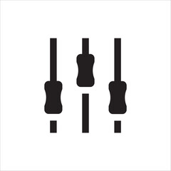 Fototapeta premium Sound mixer vector icon. Studio DJ disco club sound mixer flat sign design illustration. Sound mixer symbol pictogram. UX UI icon