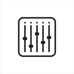 Sound mixer vector icon. Studio DJ disco club sound mixer flat sign design illustration. Sound mixer symbol pictogram.  UX UI icon