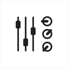 Sound mixer vector icon. Studio DJ disco club sound mixer flat sign design illustration. Sound mixer symbol pictogram.  UX UI icon