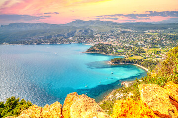 Fototapeta premium Route De Cretes, Cassis, Frankreich 