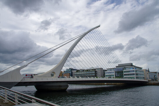 Samuel Beckett Bridge (Irish: Droichead Samuel Beckett) is a cable-stayed swingbridge in Dublin, Ireland over the River Liffey