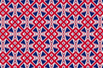 Geometric pattern in the colors of the national flag of United Kingdom. The colors of United Kingdom.