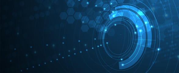 Neural network concept. Connected cells with links. High technology process. Abstract background