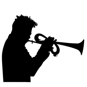 recommend clip art: trumpet jazz player silhouette