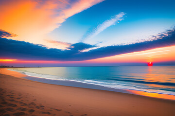 Fototapeta na wymiar best sunset at the beach in portugal