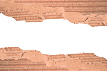 Collection of cardboard pieces isolated on white background