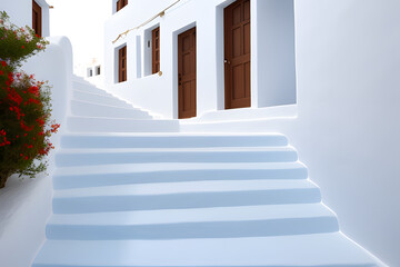 White stairs in Cyclades islands