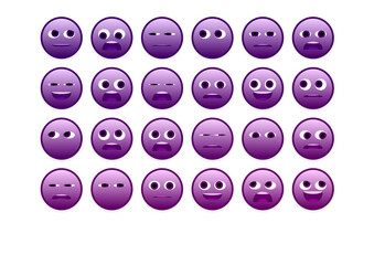 set of faces emoji smileys