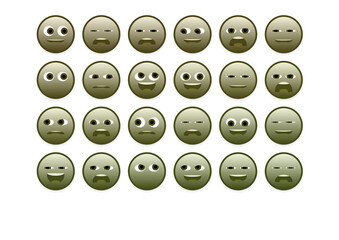 set of faces emoji smileys