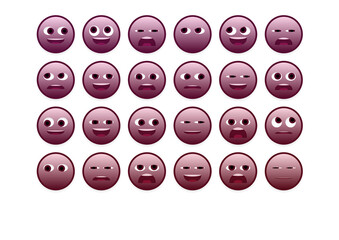 set of faces emoji smileys