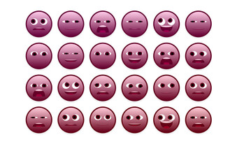 set of faces emoji smileys