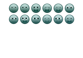 set of faces emoji smileys