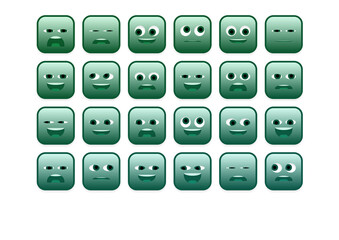 set of faces emoji smileys