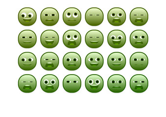 set of faces emoji smileys