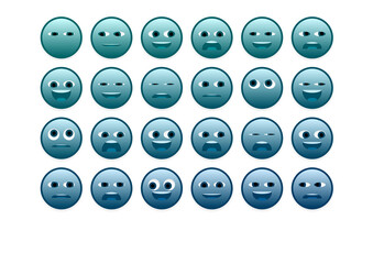 set of faces emoji smileys