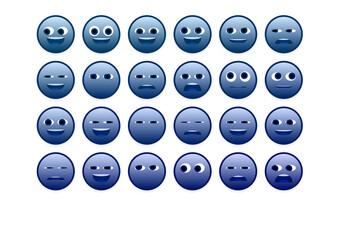 set of faces emoji smileys