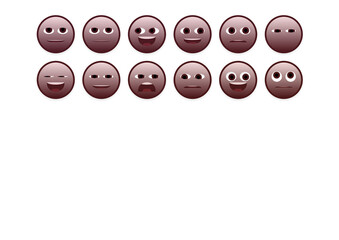 set of faces emoji smileys