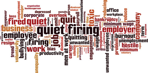 Quiet firing word cloud