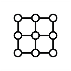 Vertex icon. Vertex connection flat sign design. Spline vector icon. Anchor point connection symbol pictogram. UX UI icon