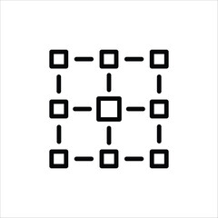 Obraz na płótnie Canvas Vertex icon. Vertex connection flat sign design. Spline vector icon. Anchor point connection symbol pictogram. UX UI icon