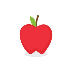 Obraz premium red apple on white