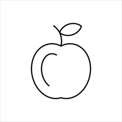 Apple vector icon. Apple flat sign design. Apple symbol pictogram. UX UI icon