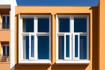 minimalist photo of european building side windows and roof