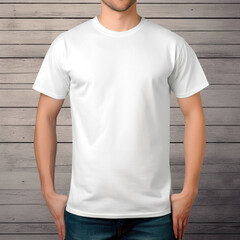 White men T-shirt template