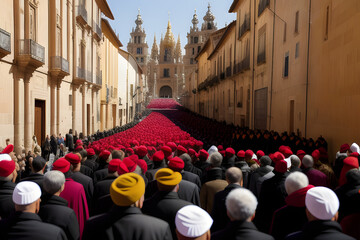 Holy Week Procession in Salamanca, Spain - obrazy, fototapety, plakaty