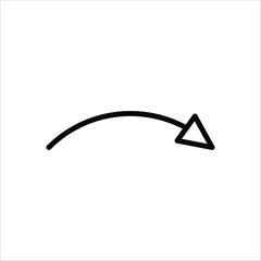 Hand drawn arrows vector icon. Hand drawn arrow flat sign design. Linear arrow symbol pictogram