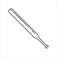 Base bat icon. Baseball bat flat sign design. Base bat symbol pictogram. UX UI icon