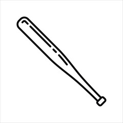 Base bat icon. Baseball bat flat sign design. Base bat symbol pictogram. UX UI icon