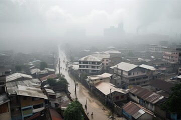 Obraz premium Kinshasa Democratic Republic of the Congo centrum city, generative artificial intelligence