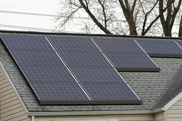 new solar panel installed on the roof