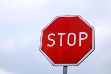 Stop sign on the street.