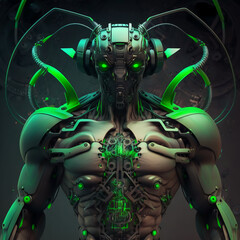 fantasy warrior robot ant bodybuilder cyberspace cyberpunk