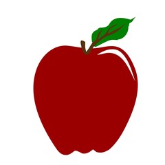 red apple isolated on white