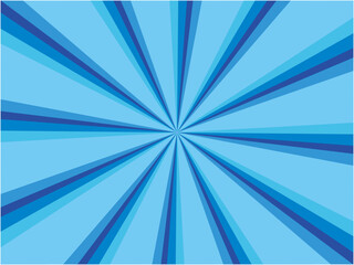 カラフルなビームを放射するイメージの集中線背景_ブルー系