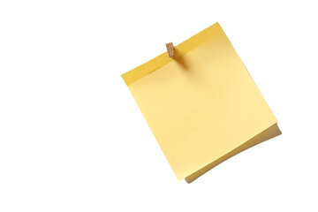 yellow sticky note isolated on transparent background made with generative ai