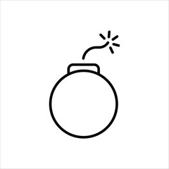 Bomb icon. Bomb flat sign design. Boom vector icon. Bomb symbol pictogram. UX UI icon