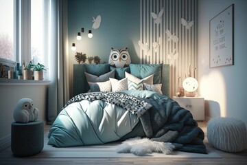 Smart interior bedroom. Cute room ideas. Kids bedroom. Best bedroom interior. 