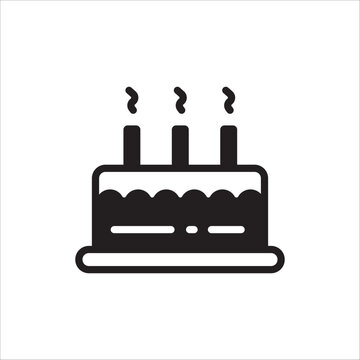 Cake vector icon. Tasty cake flat sign design. Tart symbol pictogram. UX UI icon