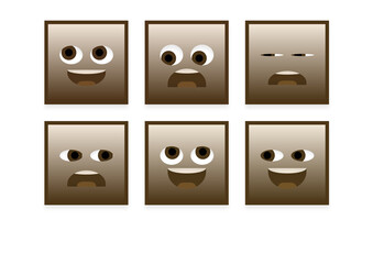 set of faces emoji smileys