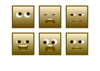 set of faces emoji smileys