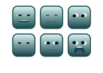 set of faces emoji smileys