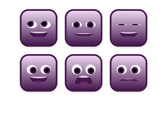 set of faces emoji smileys