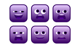 set of faces emoji smileys